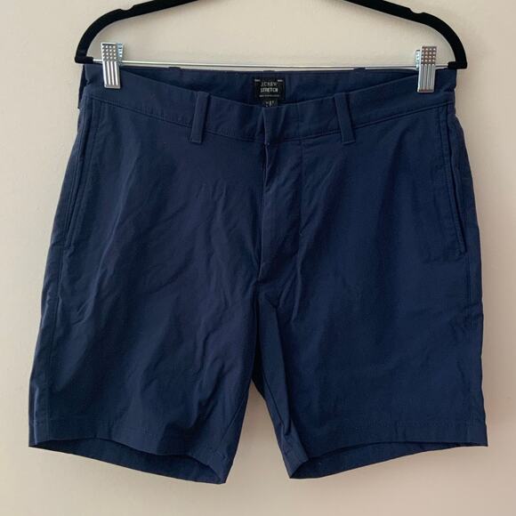 J. Crew Stretch Navy Men's shorts size 31 with 7" inseam - Picture 1 of 3